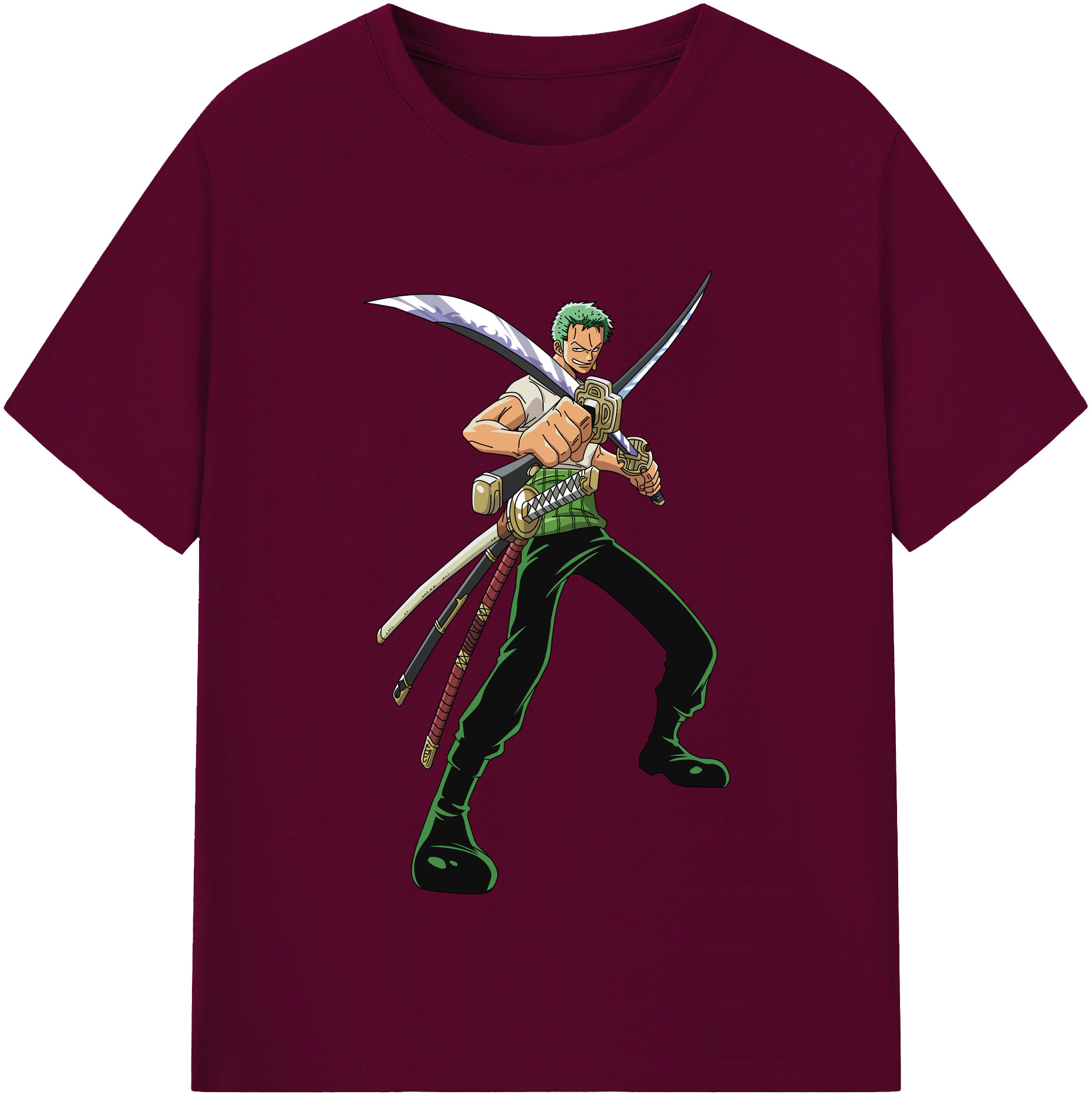 ワンピース ロロノア・ゾロ ONE PIECE Roronoa Zoro レディースカジュアルプリントTシャツ（綿100％）